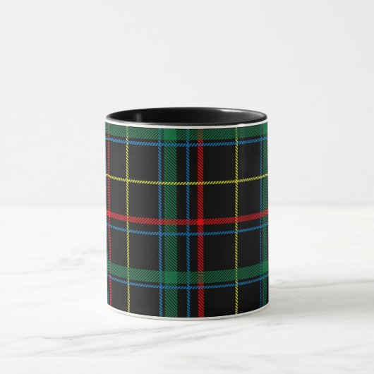 Tartan Plaid Patroon, Groen, Mok (Midden)