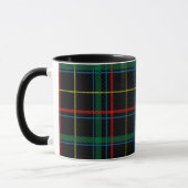 Tartan Plaid Patroon, Groen, Mok (Links)