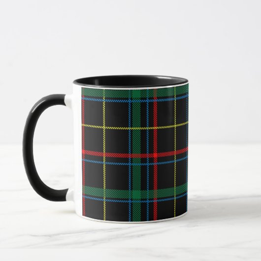 Tartan Plaid Patroon, Groen, Mok (Links)