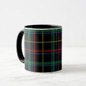 Tartan Plaid Patroon, Groen, Mok (Voorkant links)