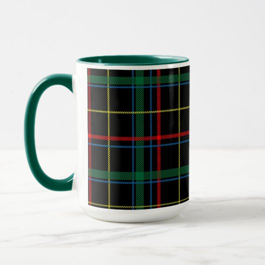 Tartan Plaid Patroon, Groen, Mok (Links)