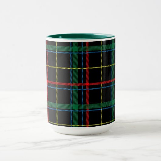 Tartan Plaid Patroon, Groen, Mok (Midden)