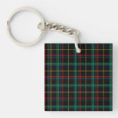 Tartan plaid patroon, groen, sleutelhanger (Voorkant)