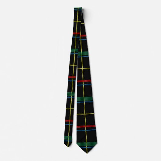 Tartan Plaid Patroon, Groen, Stropdas (Achterkant)