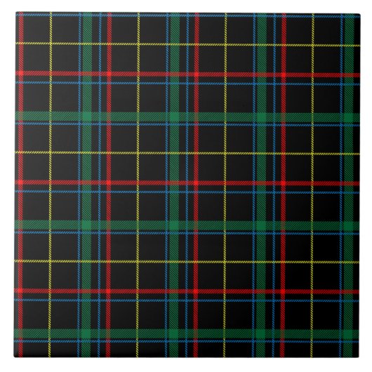 Tartan Plaid Patroon, Groen, Tegeltje (Voorkant)