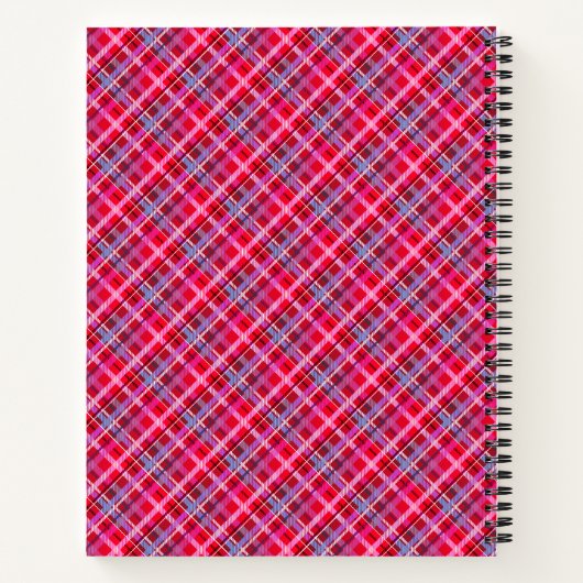 Tartan Plaid Patterned Notitieboek (Achterkant)