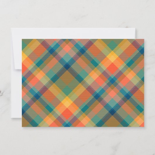 Tartan Plaid Personalized Stationery Name Holiday Bedankkaart (Achterkant)