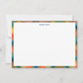 Tartan Plaid Personalized Stationery Name Holiday Bedankkaart (Voorkant)
