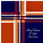 Tartan plaid persoonlijke boodschap Kerst Cadeaupapier