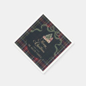 Tartan Plaid Preppy Christmas Party Napkins Servet (Hoek)