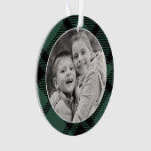 Tartan Plaid Prettig Kerstfeest Grootouders Foto Ornament (voorkant)