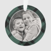 Tartan Plaid Prettig Kerstfeest Grootouders Foto Ornament (voorkant)