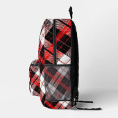 Tartan Plaid Red and Black Backpack Bedrukte Rugzak (Rechts)