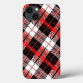 Tartan Plaid Red and Black iPhone / iPad case (Achterkant)