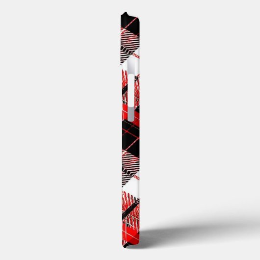 Tartan Plaid Red and Black iPhone / iPad case (Achterkant / Links)