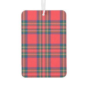 Tartan Plaid Red Classic Feestelijke Kerstvakantie Luchtverfrisser
