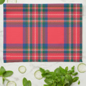 Tartan Plaid Red Classic Feestelijke Kerstvakantie Theedoek (Gevouwen)