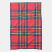 Tartan Plaid Red Classic Feestelijke Kerstvakantie Theedoek (Verticaal)