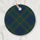 Tartan Plaid Rocking Horse Baby Shower Circle Bedankjes Labels (Achterkant)