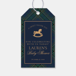 Tartan Plaid Rocking Horse Baby Shower Favors Cadeaulabel