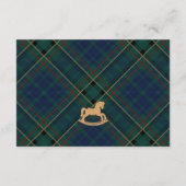 Tartan Plaid Rocking Horse Details Insert Card Informatiekaartje (Achterkant)