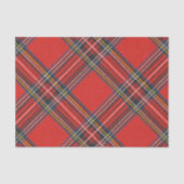 Tartan Plaid Rood Kerstmis Tissuepapier (Voorkant)