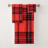 Tartan Plaid Rood Traditioneel Modern Collectie Bad Handdoek (Insitu)
