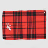Tartan Plaid Rood Traditioneel Modern Collectie Golfhanddoek (Horizontaal)