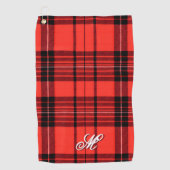 Tartan Plaid Rood Traditioneel Modern Collectie Golfhanddoek (Voorkant)