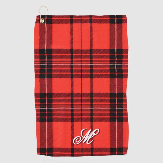 Tartan Plaid Rood Traditioneel Modern Collectie Golfhanddoek (Voorkant)