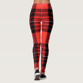 Tartan Plaid Rood Traditioneel Modern Collectie Leggings (Achterkant)