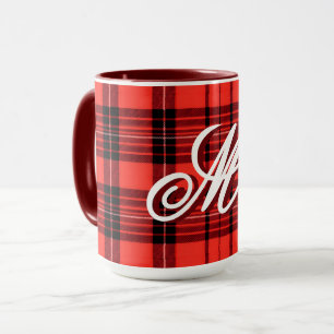 Tartan Plaid Rood Traditioneel Modern Collectie Mok