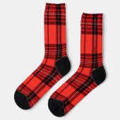 Tartan Plaid Rood Traditioneel Modern Collectie Sokken (Links)
