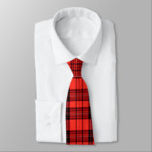 Tartan Plaid Rood Traditioneel Modern Collectie Stropdas (Gebonden)
