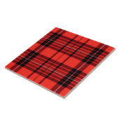 Tartan Plaid Rood Traditioneel Modern Collectie Tegeltje (Zijkant)