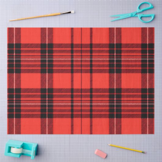 Tartan Plaid Rood Traditioneel Modern Collectie Tissuepapier (Craft)