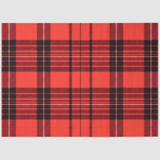 Tartan Plaid Rood Traditioneel Modern Collectie Tissuepapier (Voorkant)