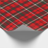 Tartan Plaid Rood Traditioneel Populair Collectie Cadeaupapier (Hoek)