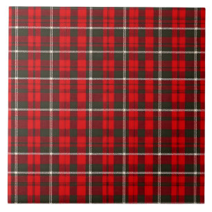 Tartan Plaid Rood Traditioneel Populair Collectie Tegeltje