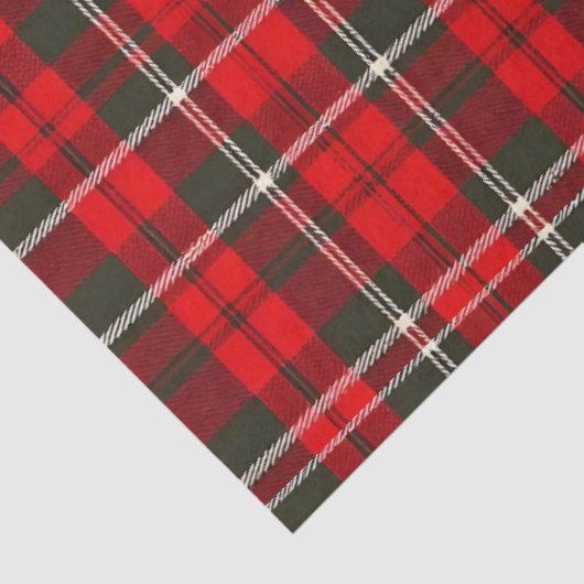 Tartan Plaid Rood Traditioneel Populair Collectie Tissuepapier (Detail)