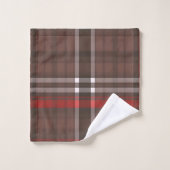 Tartan Plaid Rood Traditioneel Trendy Collectie Bad Handdoek (Wasdoekje)