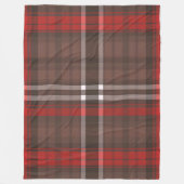 Tartan Plaid Rood Traditioneel Trendy Collectie Fleece Deken (Voorkant)