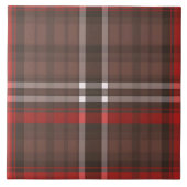 Tartan Plaid Rood Traditioneel Trendy Collectie Tegeltje (Voorkant)
