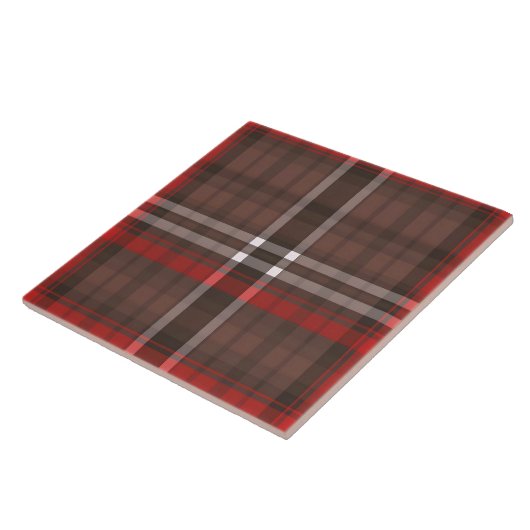 Tartan Plaid Rood Traditioneel Trendy Collectie Tegeltje (Zijkant)