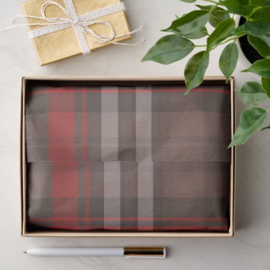 Tartan Plaid Rood Traditioneel Trendy Collectie Tissuepapier (Geschenk)