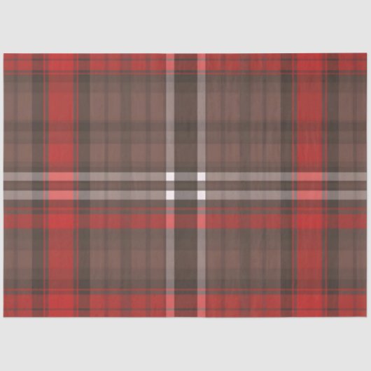 Tartan Plaid Rood Traditioneel Trendy Collectie Tissuepapier (Voorkant)