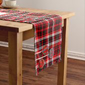 Tartan Plaid, Rood Wit Zwart, Ornamenten, Glitter Medium Tafelloper (Voorbeeld)
