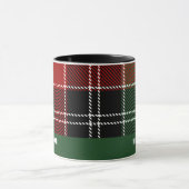 Tartan Plaid Schots Patroon Custom Familienaam Mok (Midden)