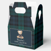 Tartan Plaid Teddy Bear Baby Shower Favor Boxes Bedankdoosjes (Geopend)
