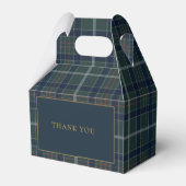 Tartan Plaid Teddy Bear Baby Shower Favor Boxes Bedankdoosjes (Achterkant)